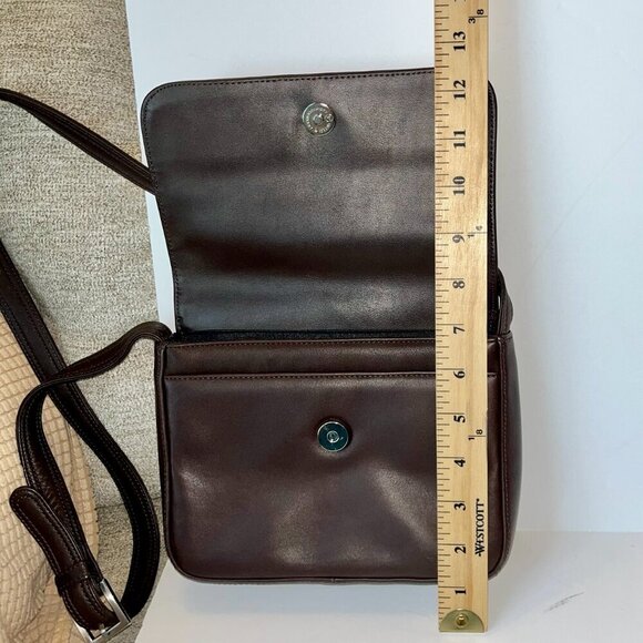 Vintage Talbots Chocolate Brown Leather Shoulder Bag NWOT - Picture 12 of 15